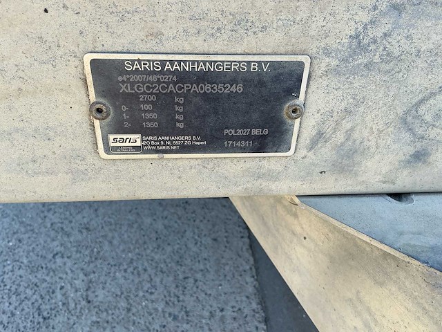 2017 saris aanhangwagen - afbeelding 10 van  10