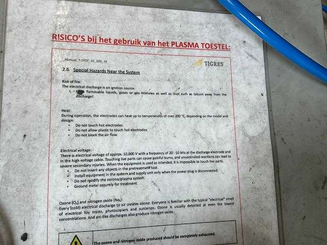 2017 tigres v08.0 plasma oppervlaktebehandelingsunit - afbeelding 6 van  9