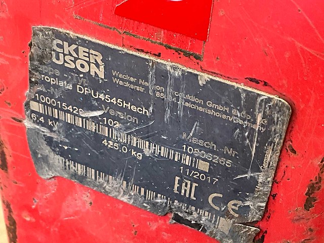 2017 wacker neuson dpu4545hech trilplaat - afbeelding 8 van  9