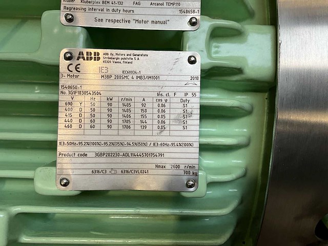 2018 abb elektromotor 90 kw (ongebruikt) - afbeelding 6 van  22
