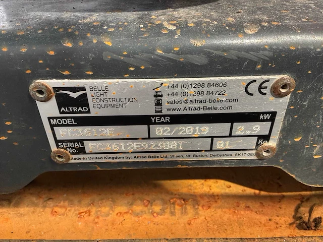 2018 altrad belle pcx 12/36 trilplaat - 16kn - benzine - afbeelding 5 van  6