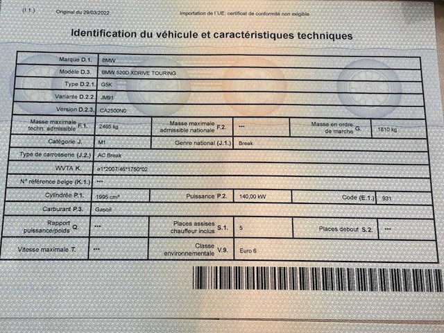 2018 bmw 520d x drive touring g31 auto - afbeelding 26 van  34
