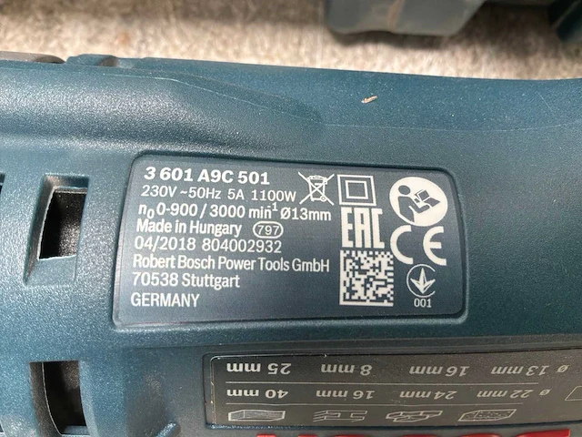 2018 bosch gsb 21-2 re klopboormachine 3kg - afbeelding 10 van  10