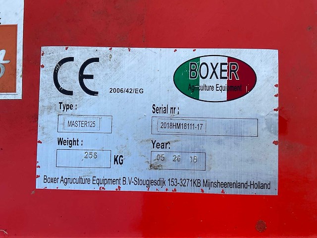 2018 boxer master 125 - klepelmaaier - afbeelding 2 van  15
