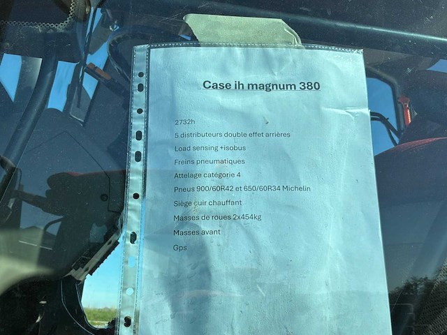 2018 case 380cx 4wd landbouwtractor - afbeelding 24 van  31