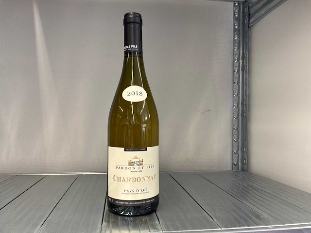 2018 chardonnay pays d’oc pardon et fils witte wijn (33x) - afbeelding 1 van  4
