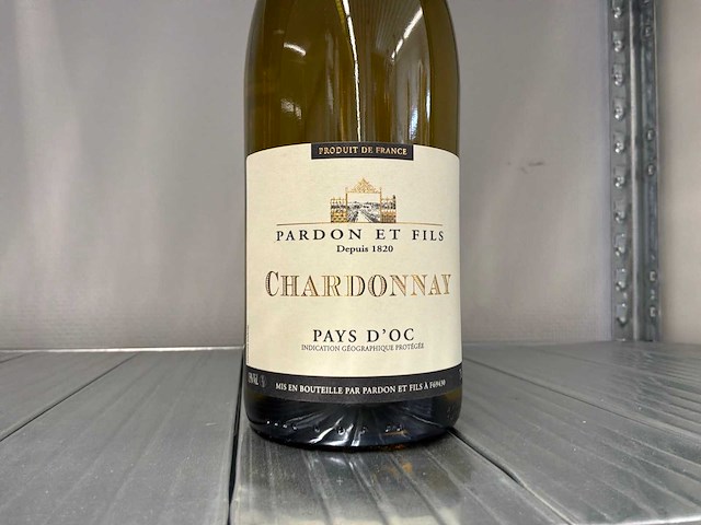2018 chardonnay pays d’oc pardon et fils witte wijn (33x) - afbeelding 2 van  4
