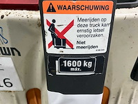 2018 crown wp-3010-1.6 elektrische palletwagen - afbeelding 8 van  11