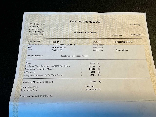 2018 daf xf 450 ft vrachtwagen - afbeelding 36 van  37