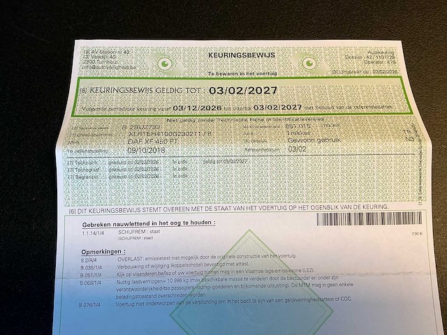 2018 daf xf 450 ft vrachtwagen - afbeelding 28 van  39