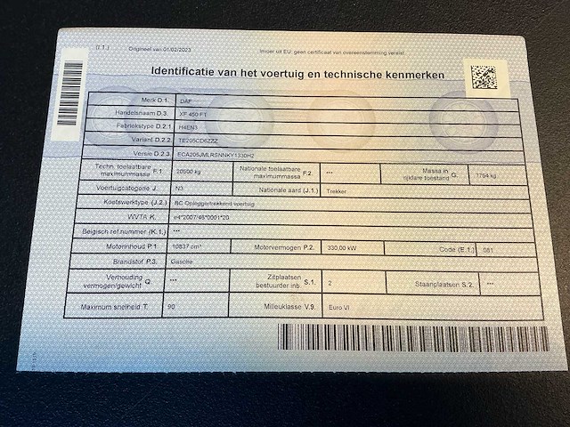 2018 daf xf 450 ft vrachtwagen - afbeelding 4 van  4