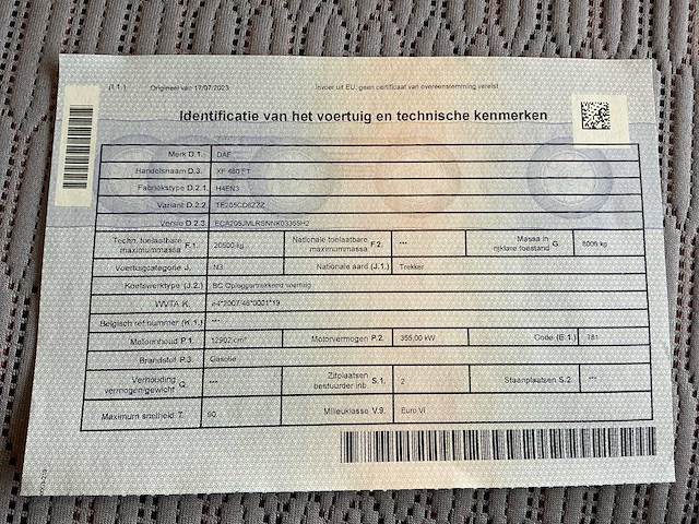 2018 daf xf 480 ft vrachtwagen - afbeelding 37 van  38