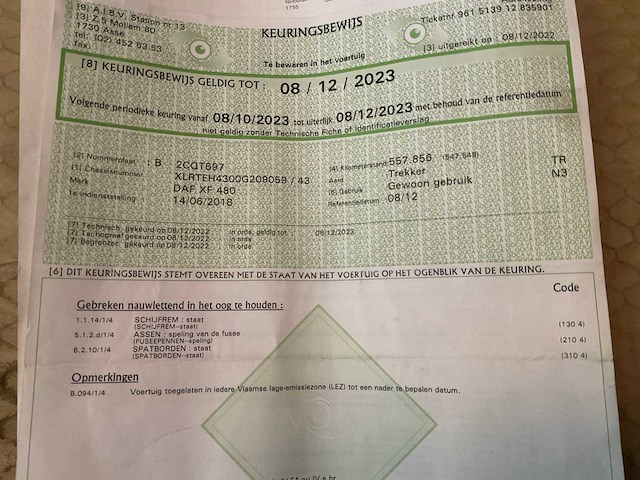 2018 daf xf 480 ft vrachtwagen - afbeelding 35 van  51