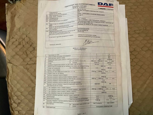 2018 daf xf 480 ft vrachtwagen - afbeelding 49 van  51