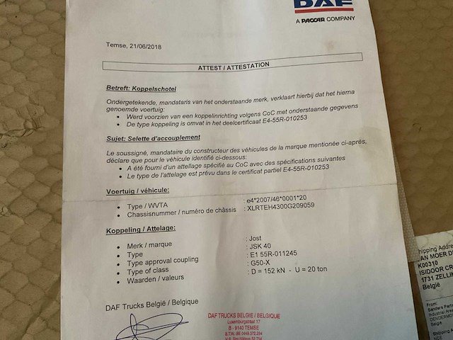 2018 daf xf 480 ft vrachtwagen - afbeelding 37 van  51