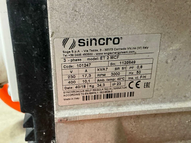 2018 e-power ep6500t aggregaat benzine 6,5kva 1x ra 1x400v - afbeelding 2 van  3