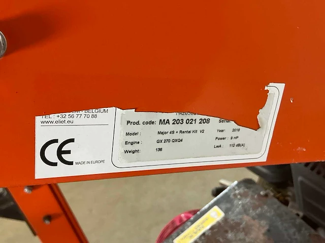 2018 eliet major 4s v3 houtversnipperaar 55mm benzine - afbeelding 6 van  7