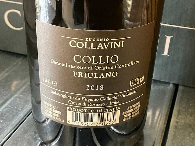 2018 eugenio collavini friulano witte wijn (22x) - afbeelding 3 van  4