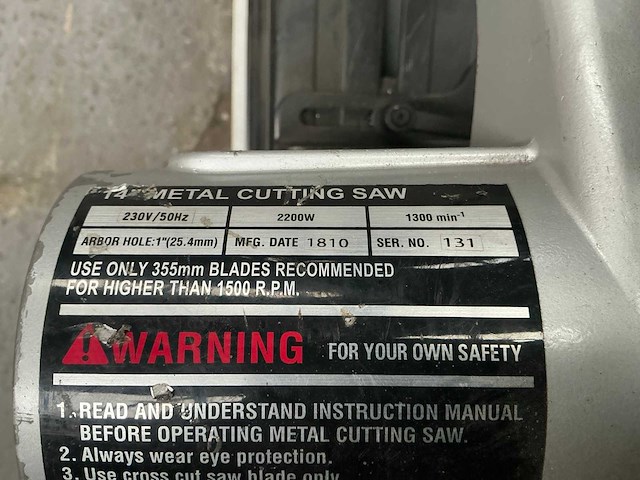 2018 euroboor edc.135 afkortcirkelzaagmachine - afbeelding 7 van  7