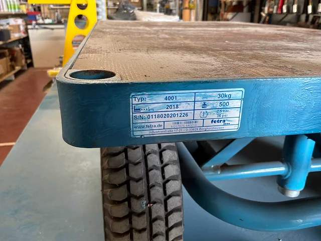 2018 fetal 4001 hand hydraulische palletwagen - afbeelding 2 van  3