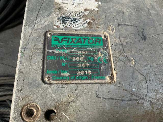 2018 fixator 461 elektrische hijslier - afbeelding 9 van  9