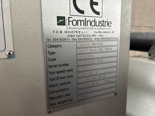 2018 fomindustrie blitz alva 550 theta c dubbel kop cirkelzaagmachine metaal - afbeelding 2 van  10