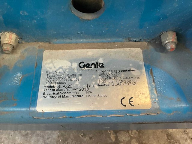 2018 genie sla-20 manuele platenlift - afbeelding 7 van  7
