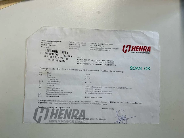 2018 henra 3 kant kipper kp3 aanhangwagen - afbeelding 15 van  15