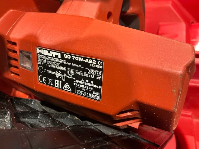 2018 hilti sc 70w-a22 cirkelzaagmachine - afbeelding 4 van  7