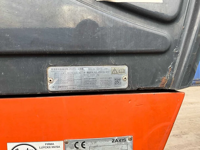 2018 hitachi zx250lc-6 rupsgraafmachine - afbeelding 25 van  33