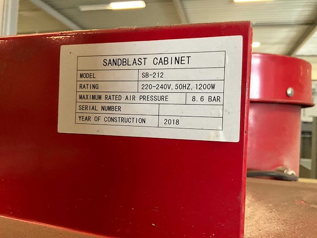 2018 hobbyblasters sb-212 zandstraalcabine - afbeelding 5 van  7