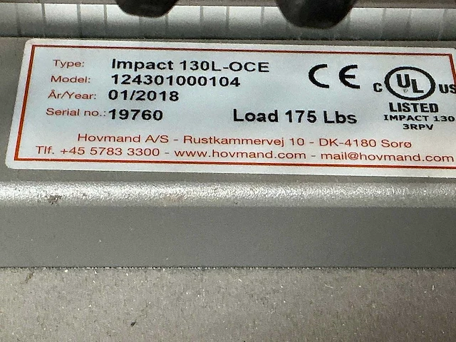 2018 hovand impact 130l-oce verrijdbare elektrische minilifter - afbeelding 5 van  5