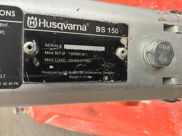 2018 husqvarna ds150 statief diamantboormachine 150mm - afbeelding 6 van  7