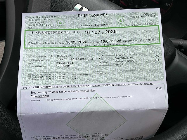 2018 iveco eurocargo 150e vrachtwagen met afzetbak - afbeelding 52 van  59