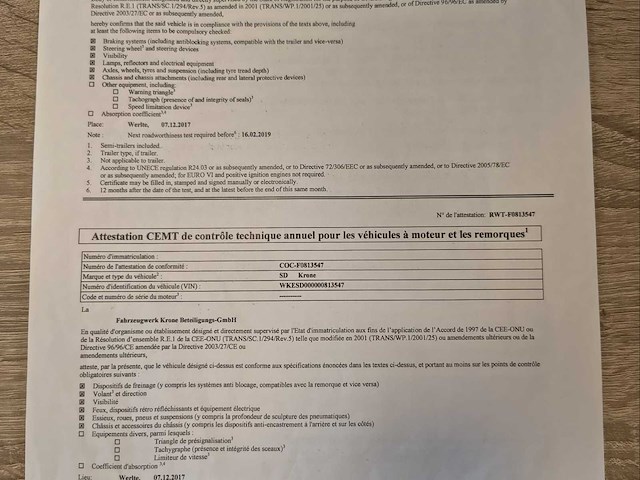 2018 krone oplegger/schuifzeiltrailer - 3 assen - 39t - afbeelding 19 van  27