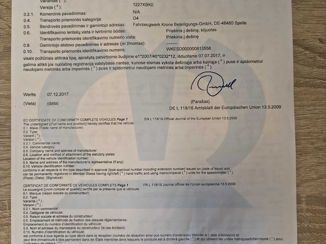 2018 krone oplegger/schuifzeiltrailer - 3 assen - 39t - afbeelding 19 van  28