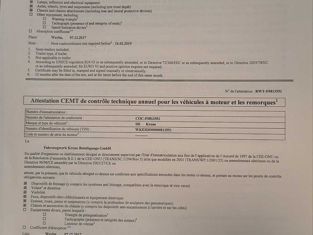 2018 krone sd trailer schuifzeil - 3 assig - 39t - afbeelding 20 van  30