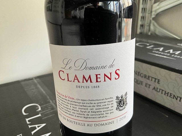 2018 le domaine du clamens comté tolosan rode wijn (41x) - afbeelding 1 van  4