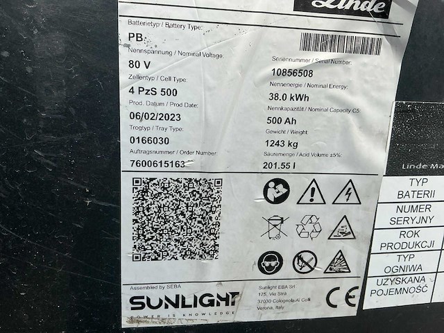 2018 linde e25-02 vorkheftruck met 2023 accu - afbeelding 48 van  82