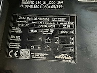 2018 linde h45t vorkheftruck - afbeelding 1 van  3