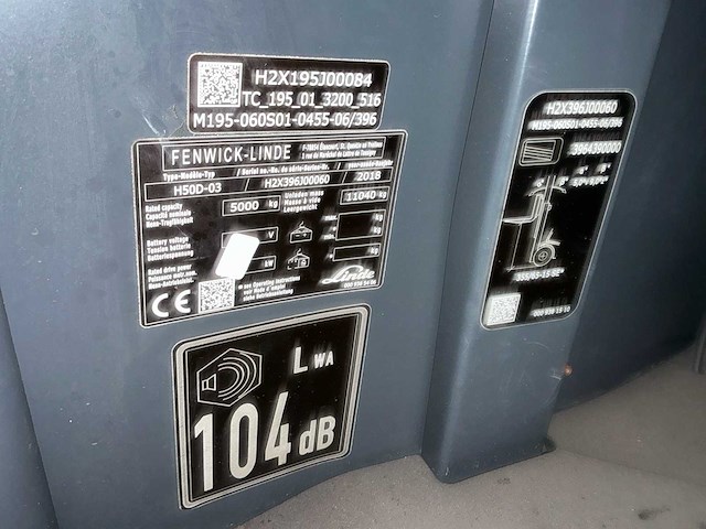 2018 linde h50d-03 vorkheftruck - afbeelding 6 van  14