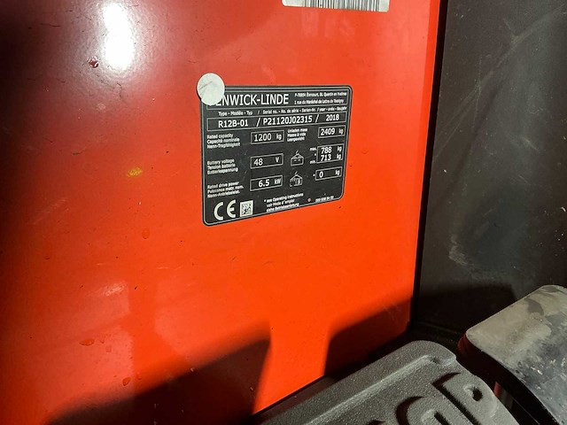 2018 linde r12b-01 reach truck - afbeelding 45 van  99