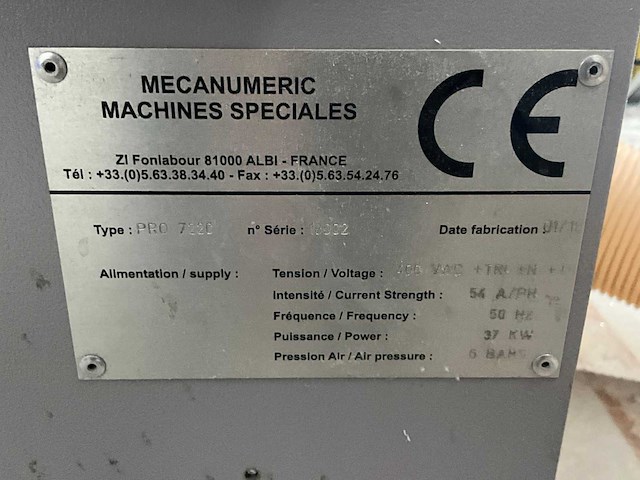 2018 mecanuméric pro7220 cnc freesmachine - afbeelding 7 van  16