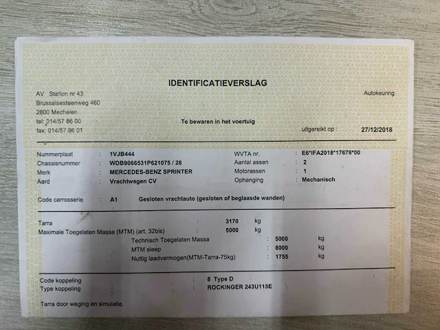 2018 mercedes-benz sprinter 519 cdi 3.0 cdi v6 – 130.178 km – 5.000 kg mtm – professioneel ingericht - afbeelding 32 van  42