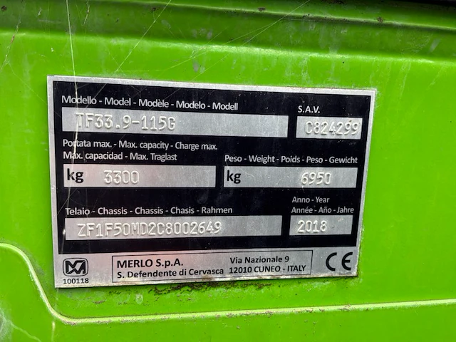 2018 merlo tf33.9 115g verreiker - afbeelding 26 van  33