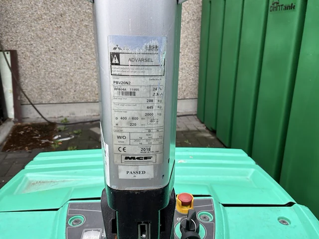 2018 mitsubishi pbv20n2 elektrische pallettruck - afbeelding 14 van  21