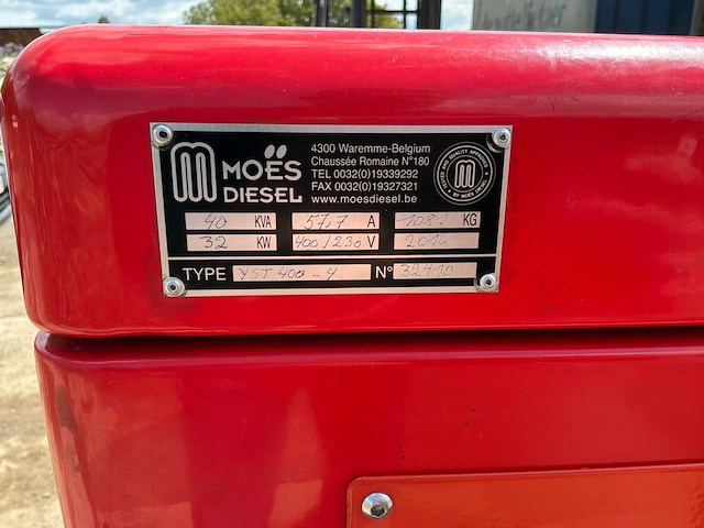 2018 moës diesel yst 400-4 generatorset - afbeelding 4 van  21