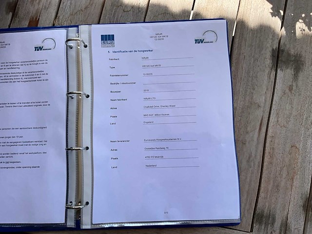 2018 nifty hr12d 4wd bouwlift - afbeelding 11 van  22