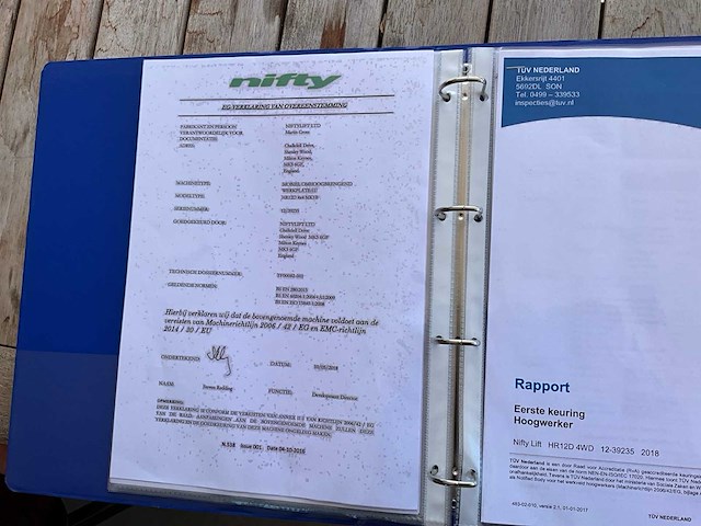 2018 nifty hr12d 4wd bouwlift - afbeelding 15 van  22