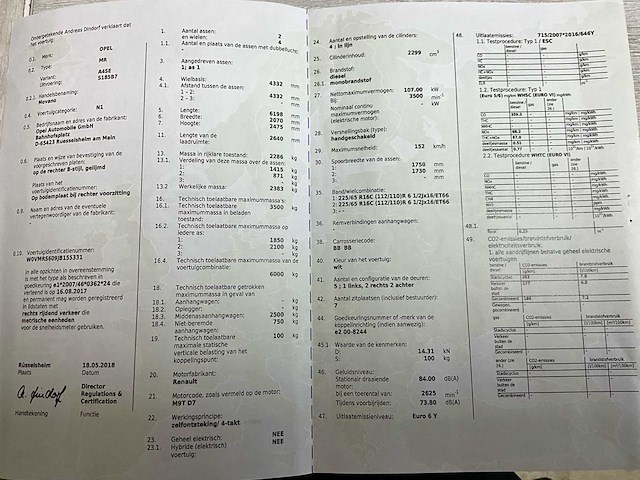 2018 opel movano - 7 pers - euro 6b - geldige keuring - afbeelding 33 van  42